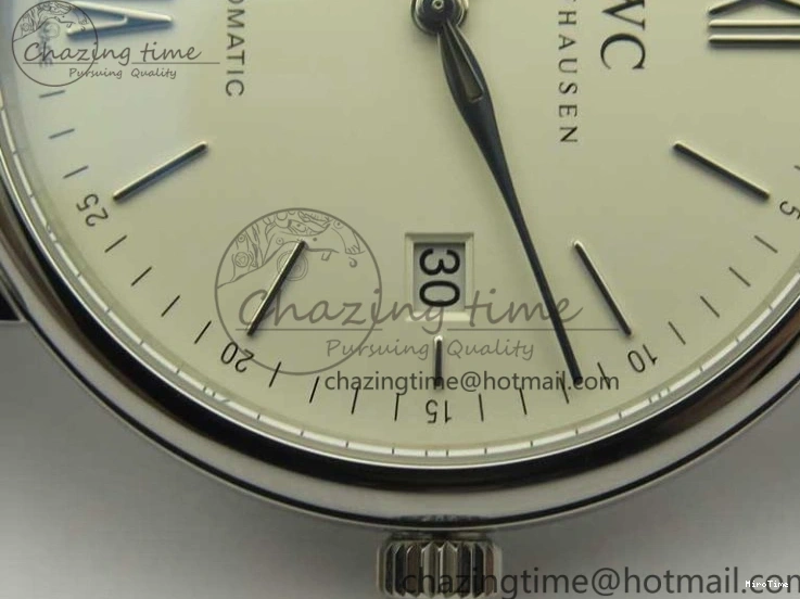 MIROTIME 0730 Portofino Automatic SS MKF 1:1 Best Edition White Dial On Black Leather Strap MIYOTA 9015 V Original 7204